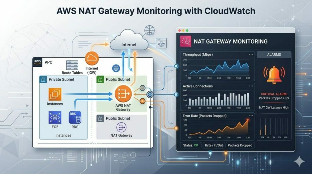 Monitorar NAT Gateway na AWS com CloudWatch